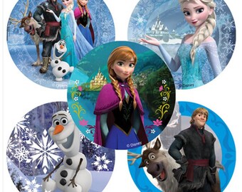25 Frozen Movie Stickers, 2.5" x 2.5" Each