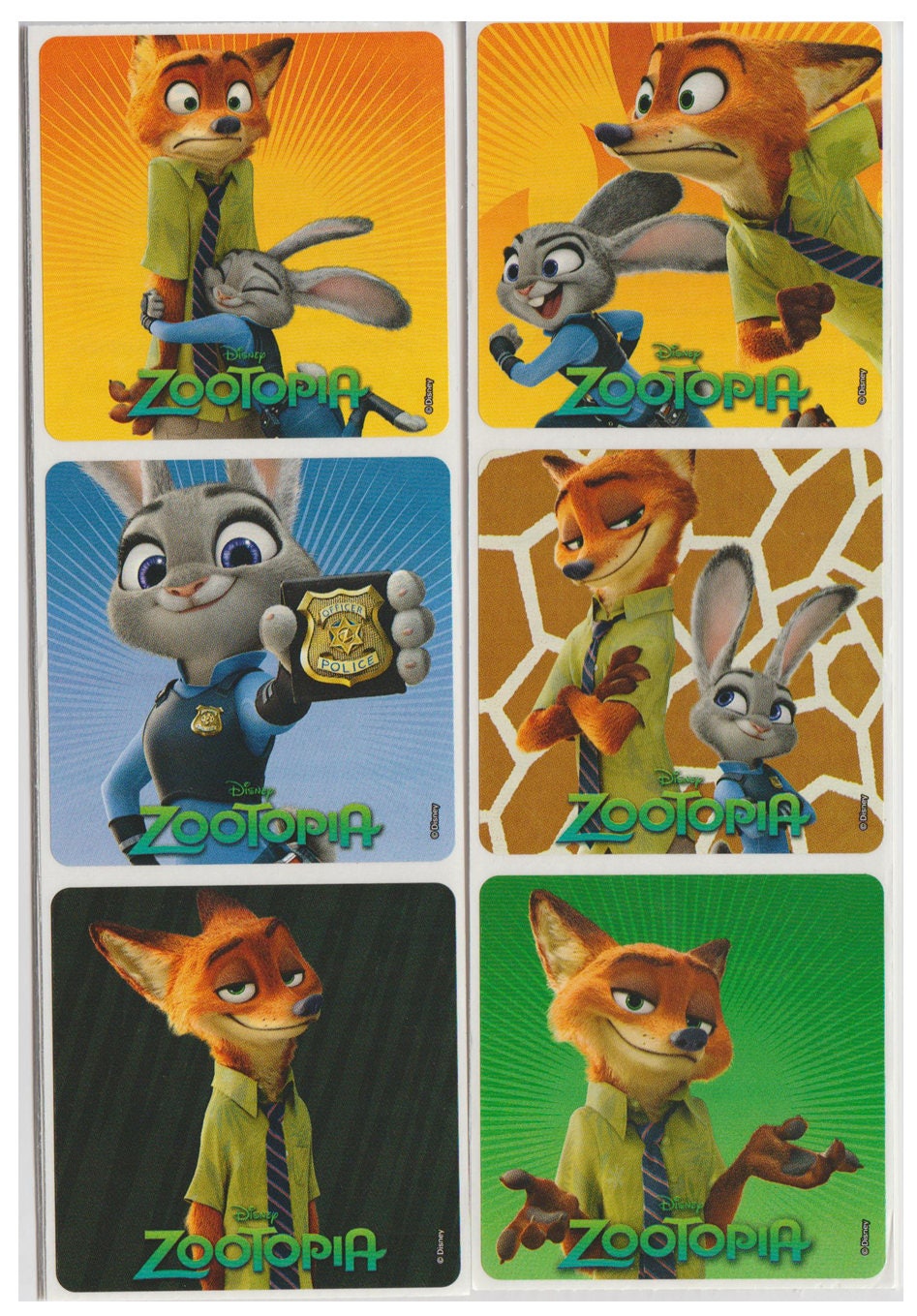 25 zootopia stickers 2 5 x 2 5 etsy