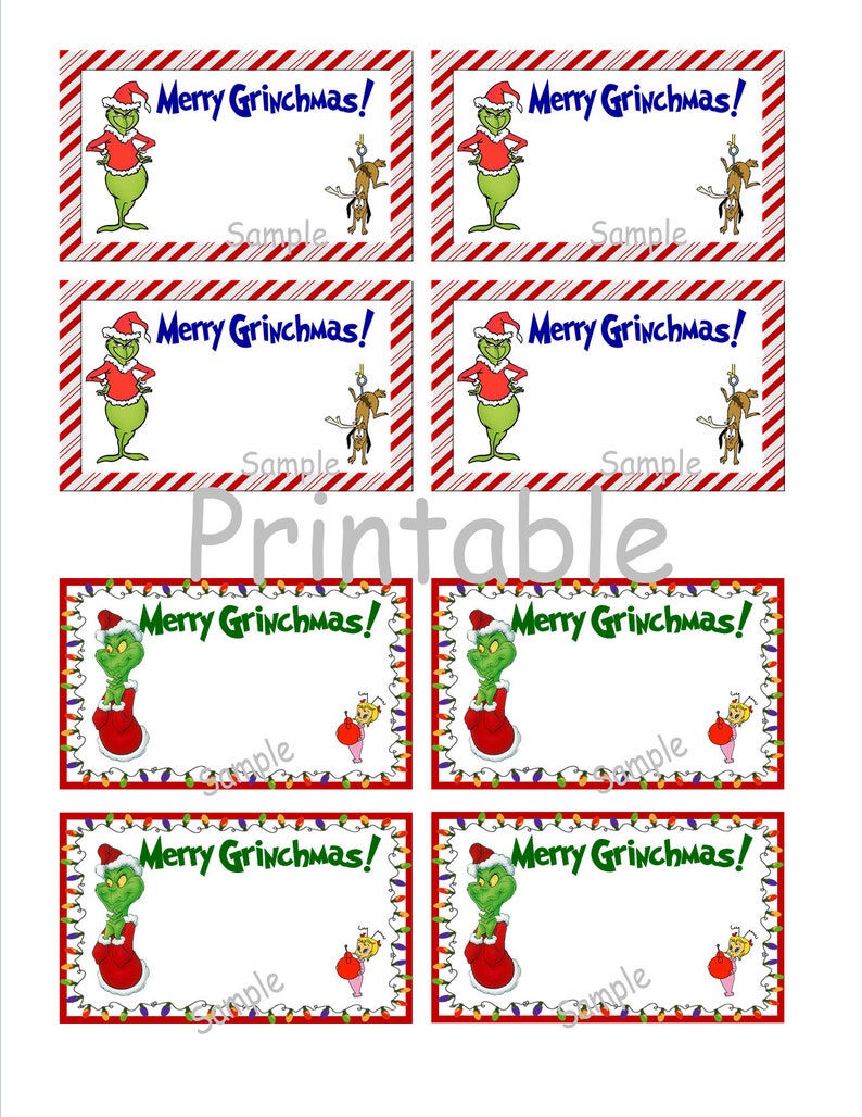 Grinch Name Tags Printable Printable World Holiday