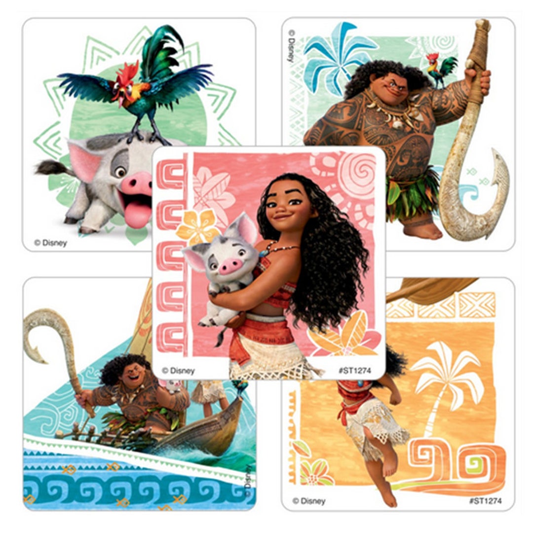 25 Moana Stickers 2.5 X 2.5 Each - Etsy