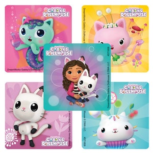 25 (Licensed) Gabby&#39;s Dollhouse Stickers, 2.5&quot; x 2.5&quot; Each