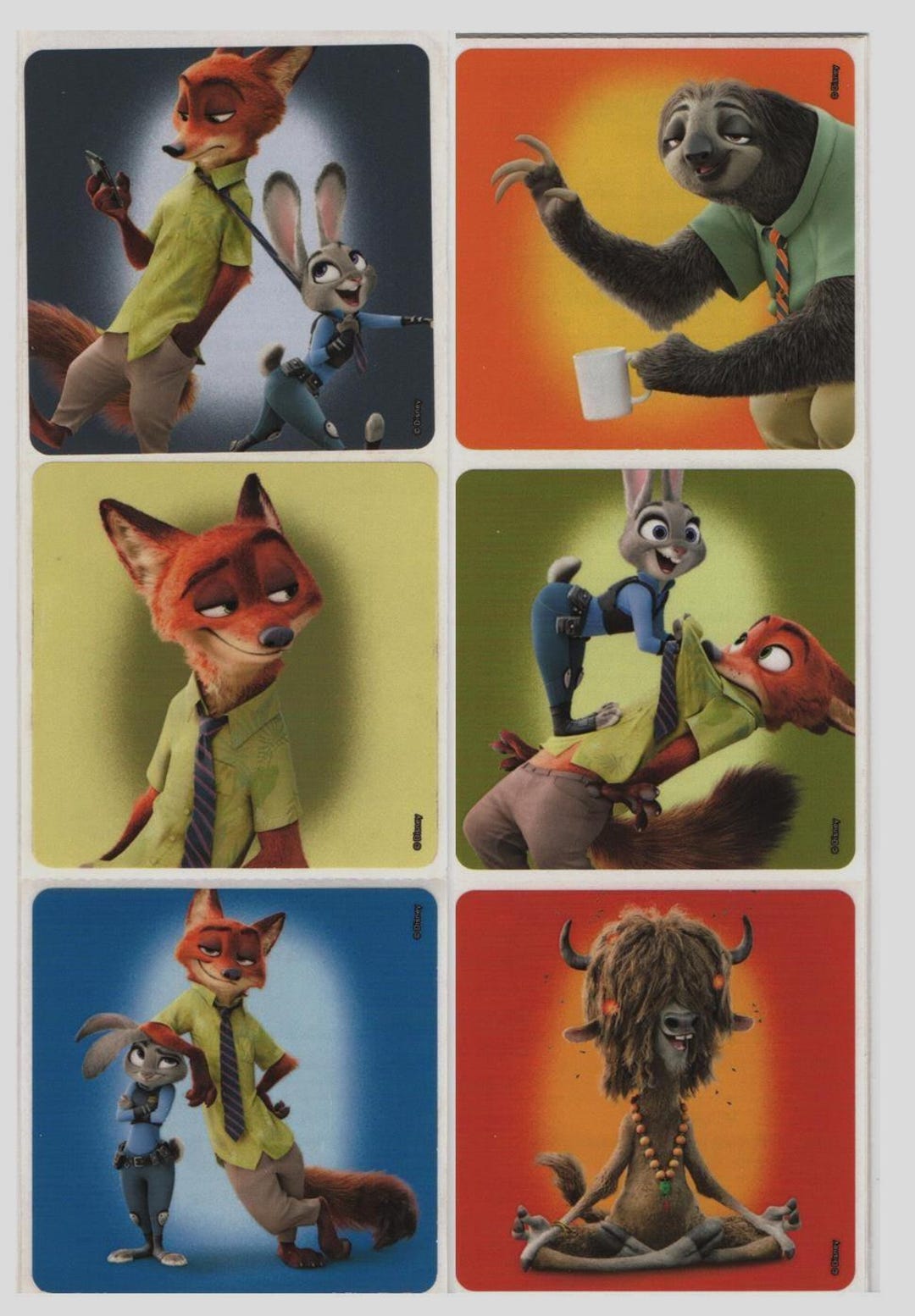 25 (licensed) Zootopia Stickers, 2.5