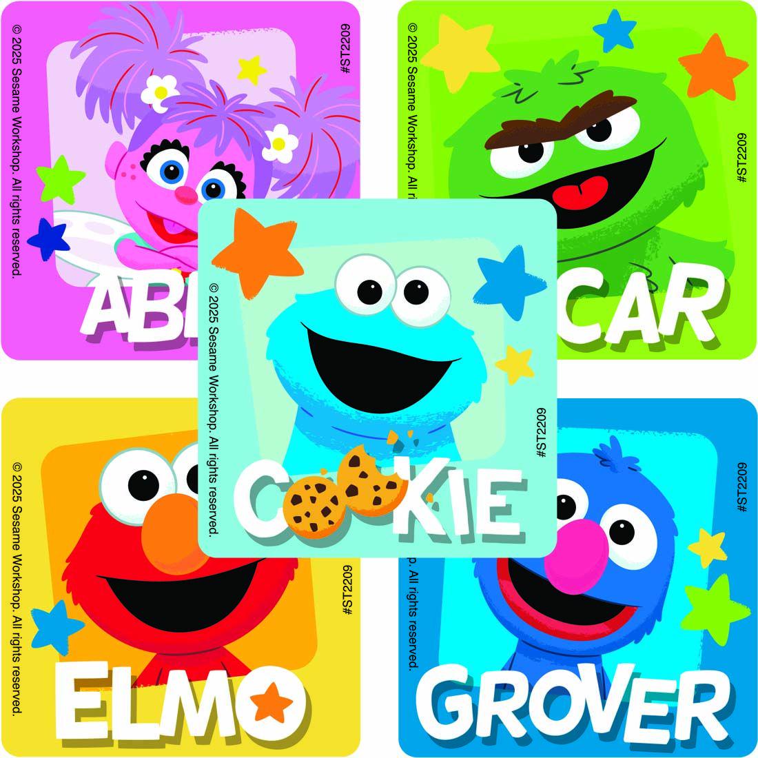 25 (Licensed) Sesame Street Characters Stickers, 2.5\, image size:1100x1100