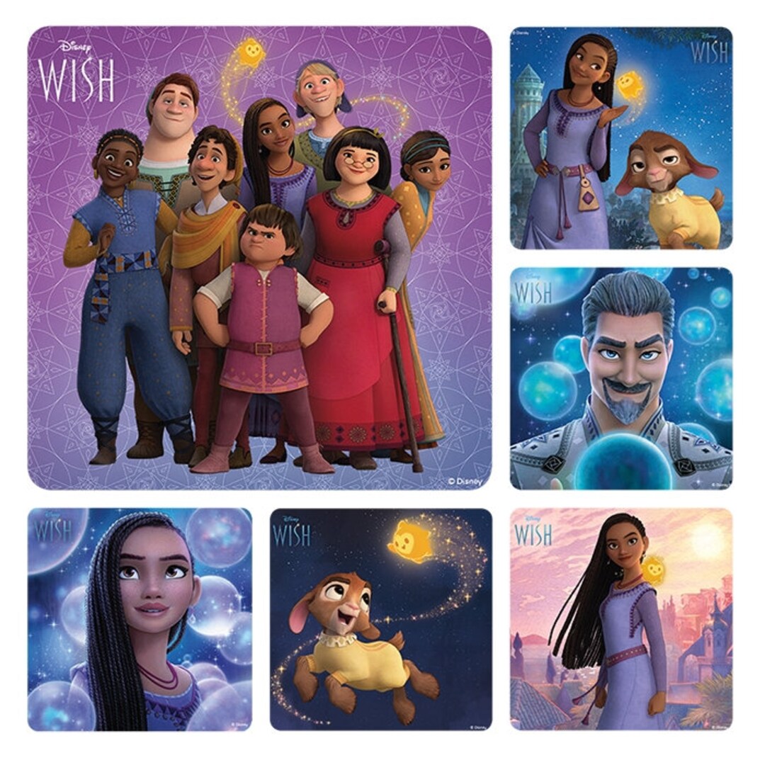 25 Disney Wish Stickers 2.5 X 2.5 Etsy
