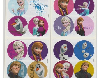 80 (Licensed) Frozen Mini Stickers, 1.2" Round Each
