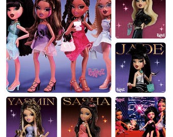 25 (Licensed) Bratz Stickers, 2.5" x 2.5", Party Favors