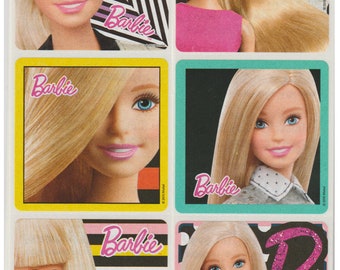 25 Barbie Stickers, 2.5" x 2.5" Each