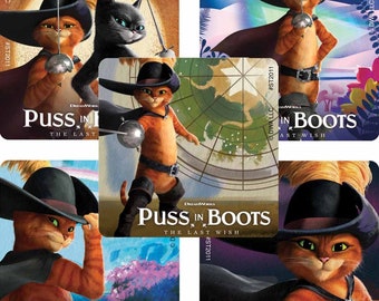 25 (Licensed) Puss In Boots Last Wish Stickers, 2.5" x 2.5" each, Party Favors