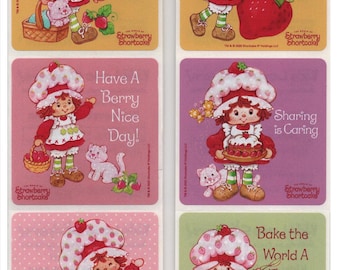 25 (Licensed) Strawberry Shortcake Stickers, 2.5" x 2.5", Party Favors