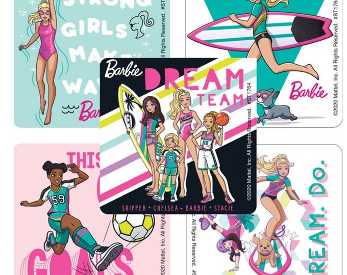 25 Barbie Sports licensed Stickers 2.5 X 2.5 Etsy
