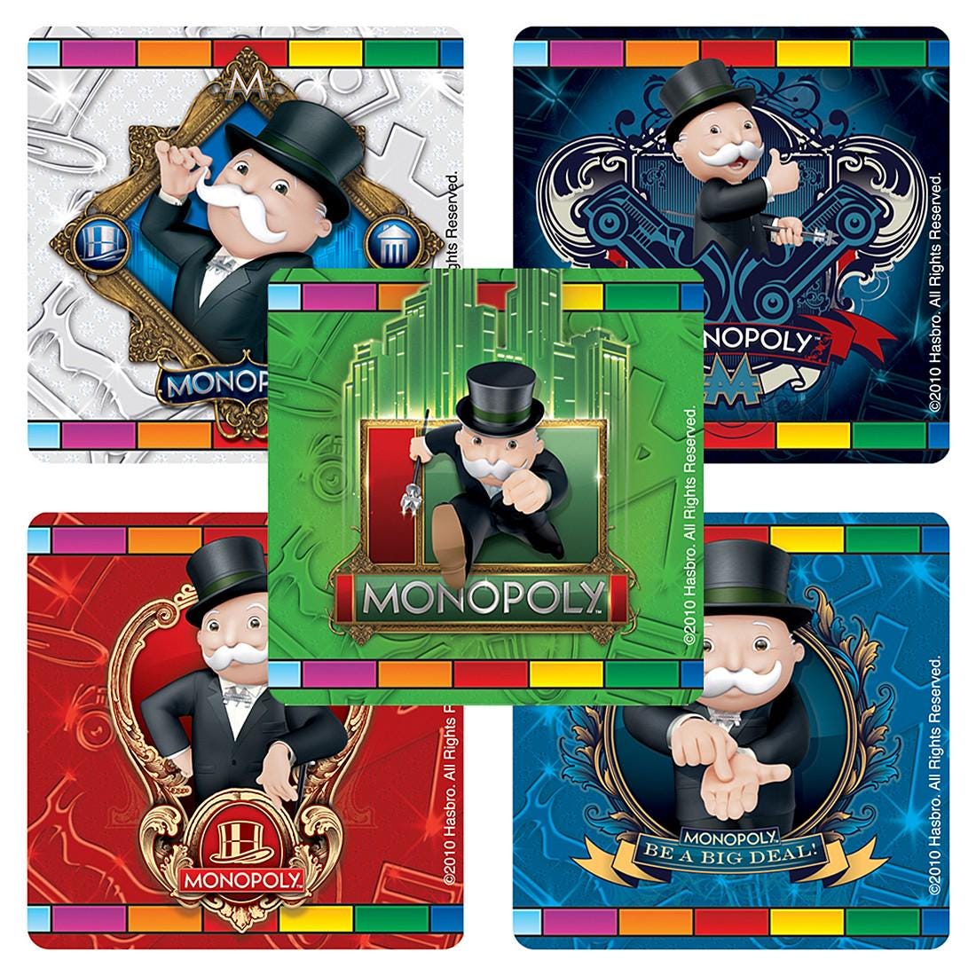20 (licensed) Monopoly Stickers, 2.5