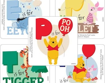 25 (Licensed) Pooh Playful (New Design) Stickers, 2.5" x 2.5" Each