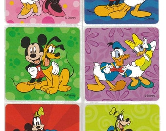 25 (Licensed) Disney Mickey and Pals Stickers, 2.5" x 2.5" Each