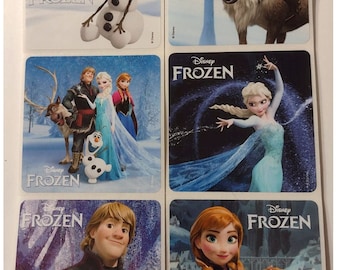 25 (Licensed) Frozen Movie Stickers, 2.5" x 2.5"