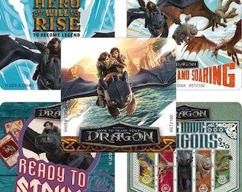 25 (Licensed) How To Train Your Dragon Live Action Stickers, 2.5" x 2.5" Each