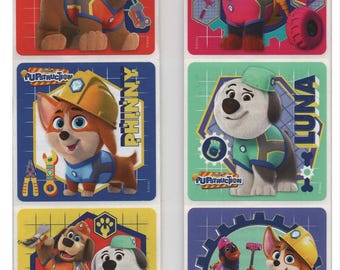 25 pegatinas Pupstruction (con licencia), 2,5" x 2,5" cada una