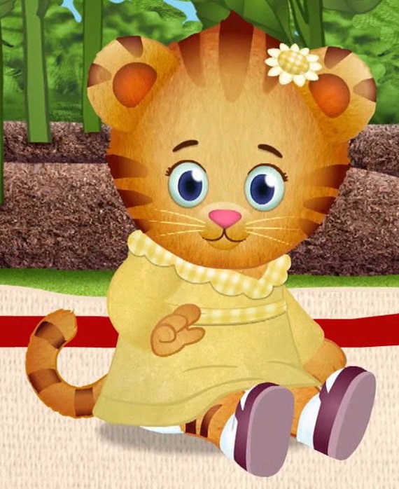 Daniel Tiger Birthday Personalized Iron On Transfer 5x5/" LIGHT Colored Fabrics
