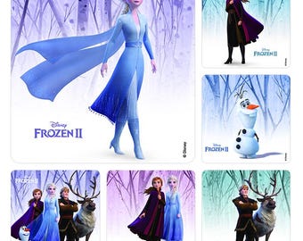 25 pegatinas de Frozen 2 (con licencia), 2,5" x 2,5"