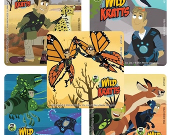 25 Wild Kratts Stickers, 2.5" x 2.5" Each