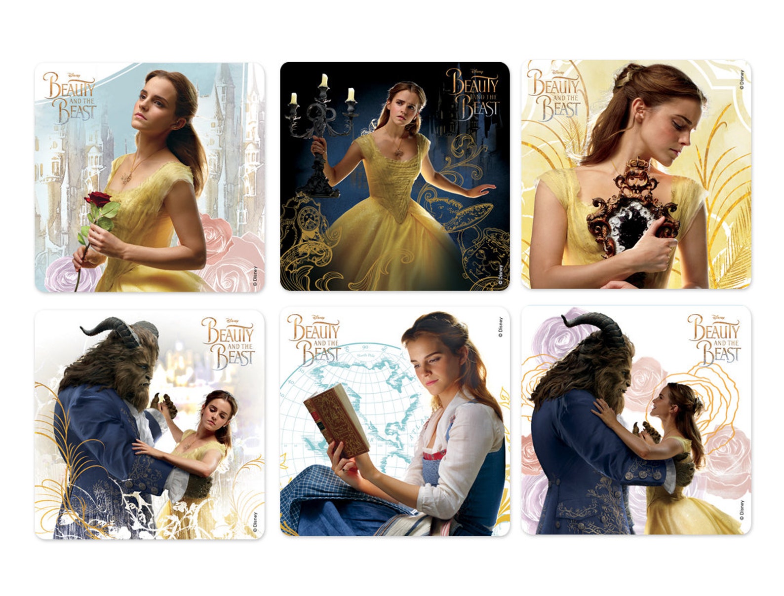 25 Beauty and the Beast Movie Stickers 2.5 X 2.5 Etsy