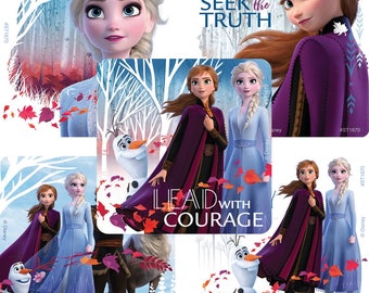 25 (Licensed) Frozen 2 Movie Stickers, 2.5" x 2.5" Each