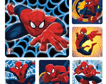 25 (Licensed) Spiderman Stickers, 2.5" x 2.5"