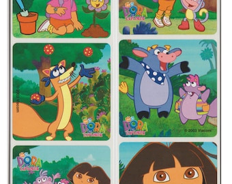 25 pegatinas (con licencia) de Dora la Exploradora, de 6,35 cm x 6,35 cm cada una.