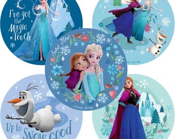 25 (Licensed) Frozen Movie Stickers, 2.5" x 2.5" Each
