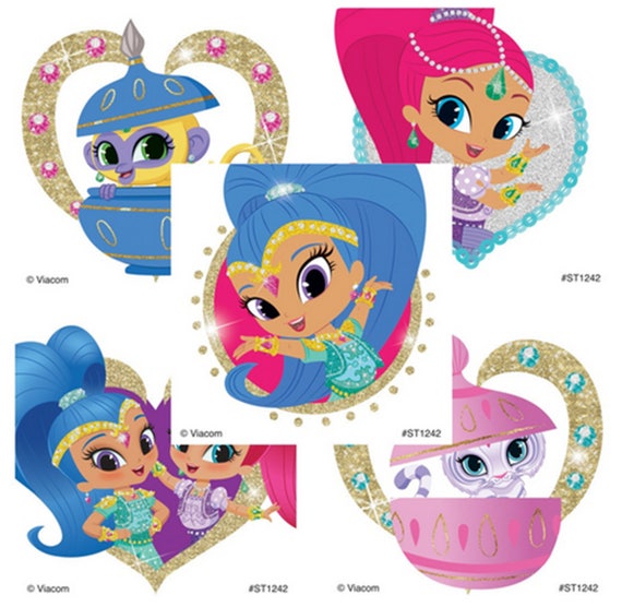 20 Shimmer and Shine Glitter Stickers 2.5 X 2.5 Etsy