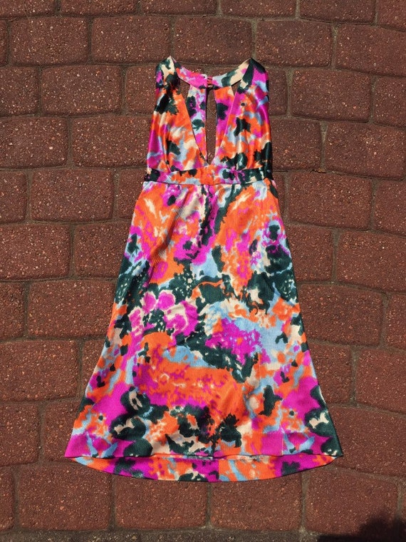 60s Vintage Psychedelic GoGo Mini Dress
