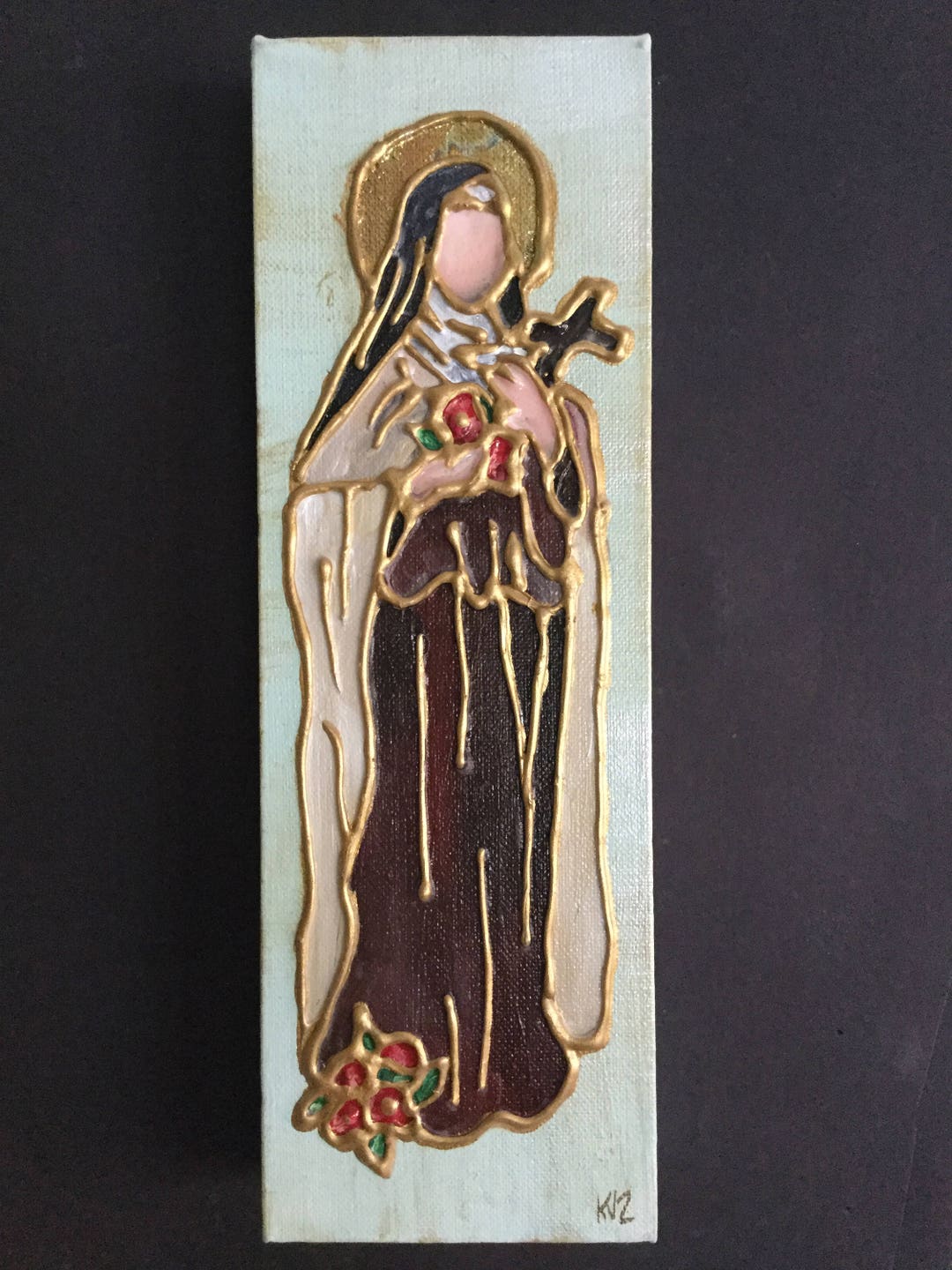 4 X 12 Inch Painting of Saint Therese of Lisieux, Little Flower - Etsy