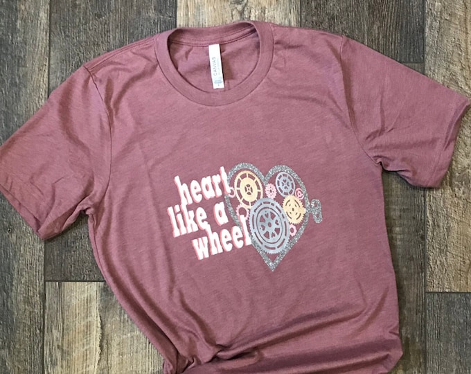 Heart Like a Wheel Adult Unisex Crew Neck T-shirt
