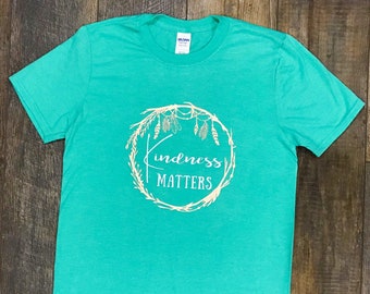 Kindness Matters Adult Unisex Crew Neck T-shirt