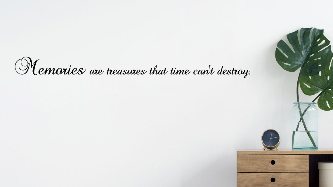 Memories are treasures wall saying/Memories wall art/Vinyl | Etsy