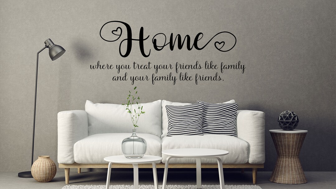 Home Wall Quote/inspirational Wall Art/vinyl Wall Decal/friends and