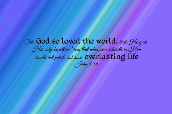 For God So Loved The World Bible Verse Inspirational Vinyl Etsy