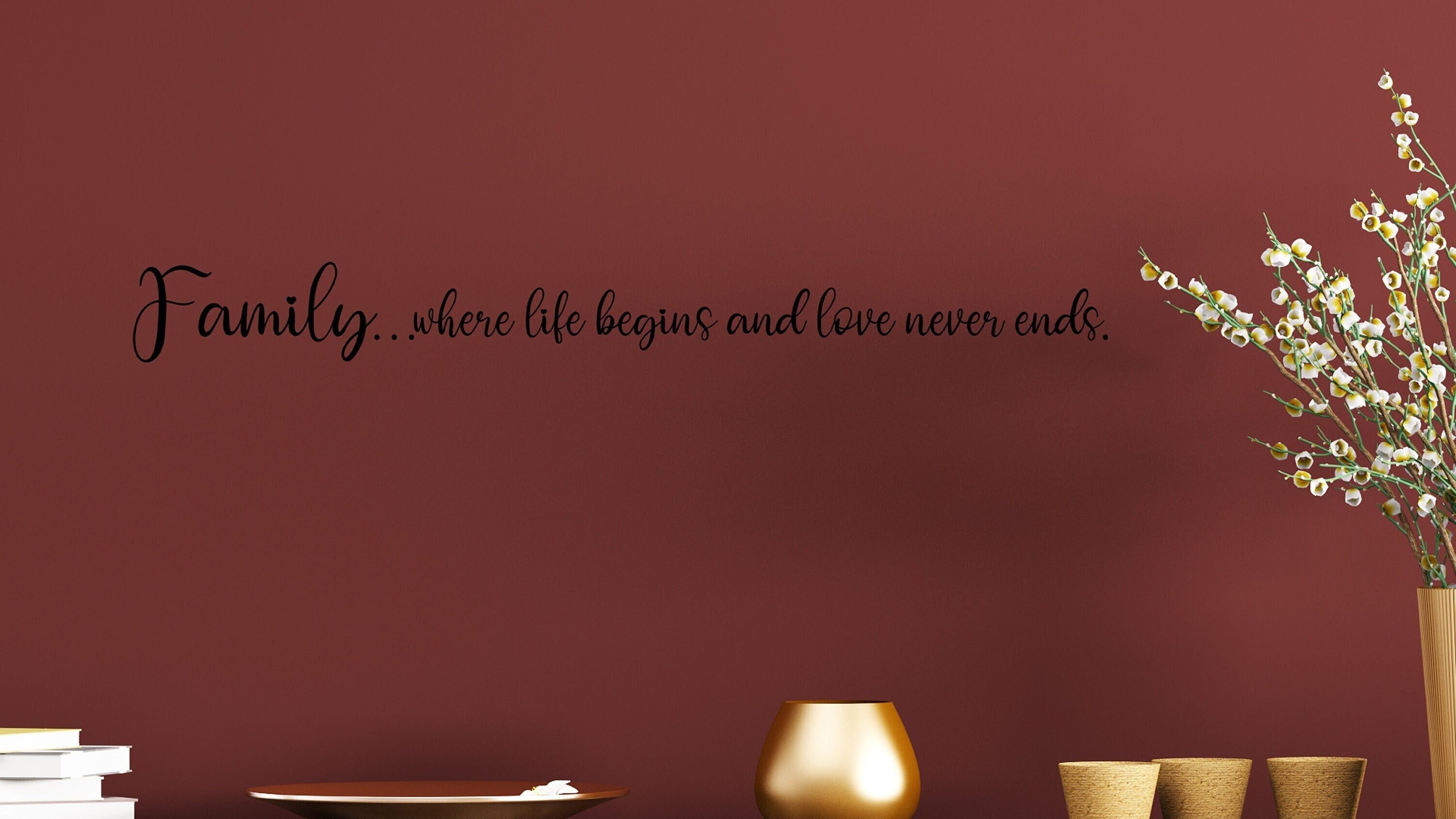Family Wall Quote/inspirational Wall Art/vinyl Wall Decal/family Wall