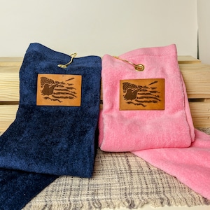 American Flag Leather Patch Tri-fold Towel | Trap | Skeet | Sporting Clays |