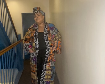 Patch work African print Duster