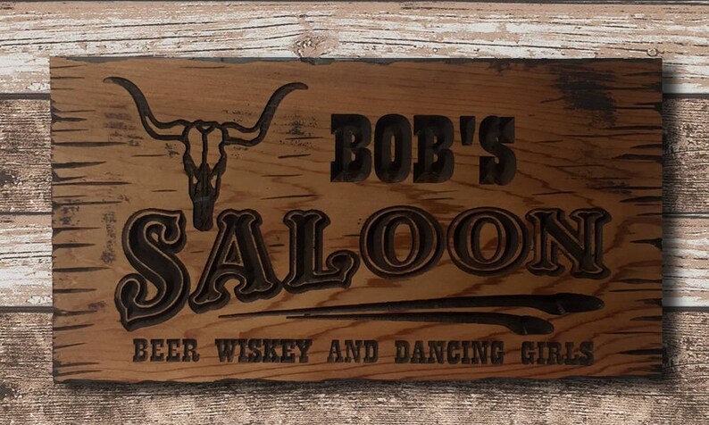 Personalized Saloon Sign | Etsy