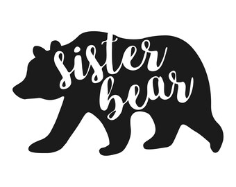 Download papa bear svg bear family svg dad bear dxf bear father | Etsy