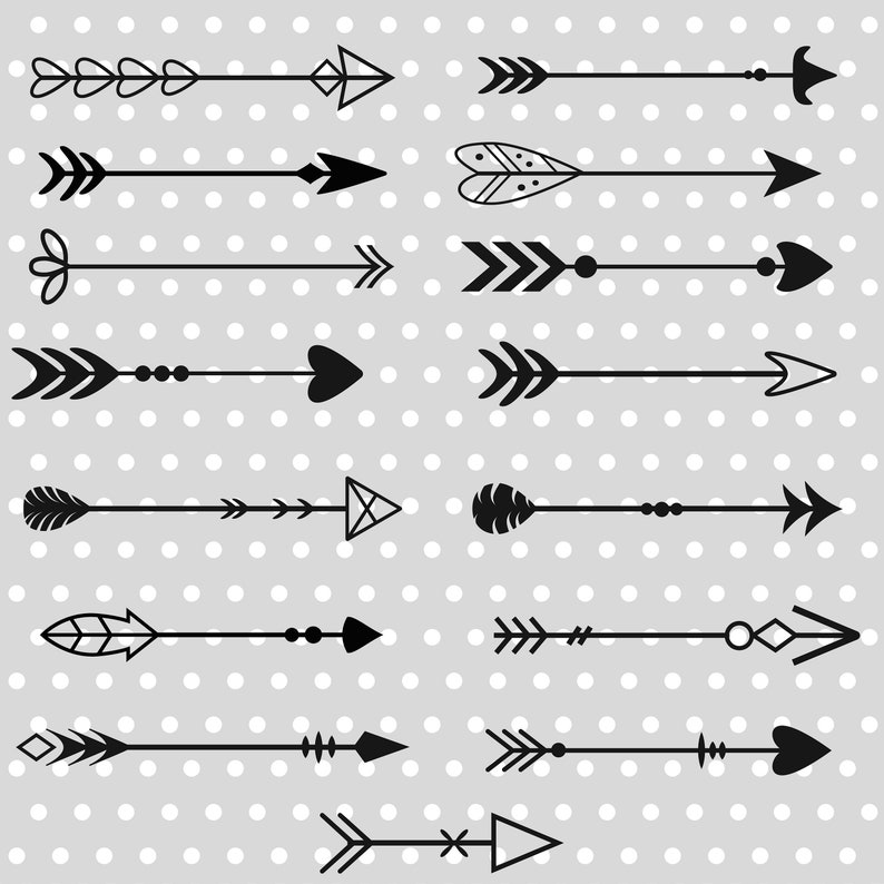 Download Arrow SVG Arrow DXF Arrow Clipart 50 Arrows bundle | Etsy