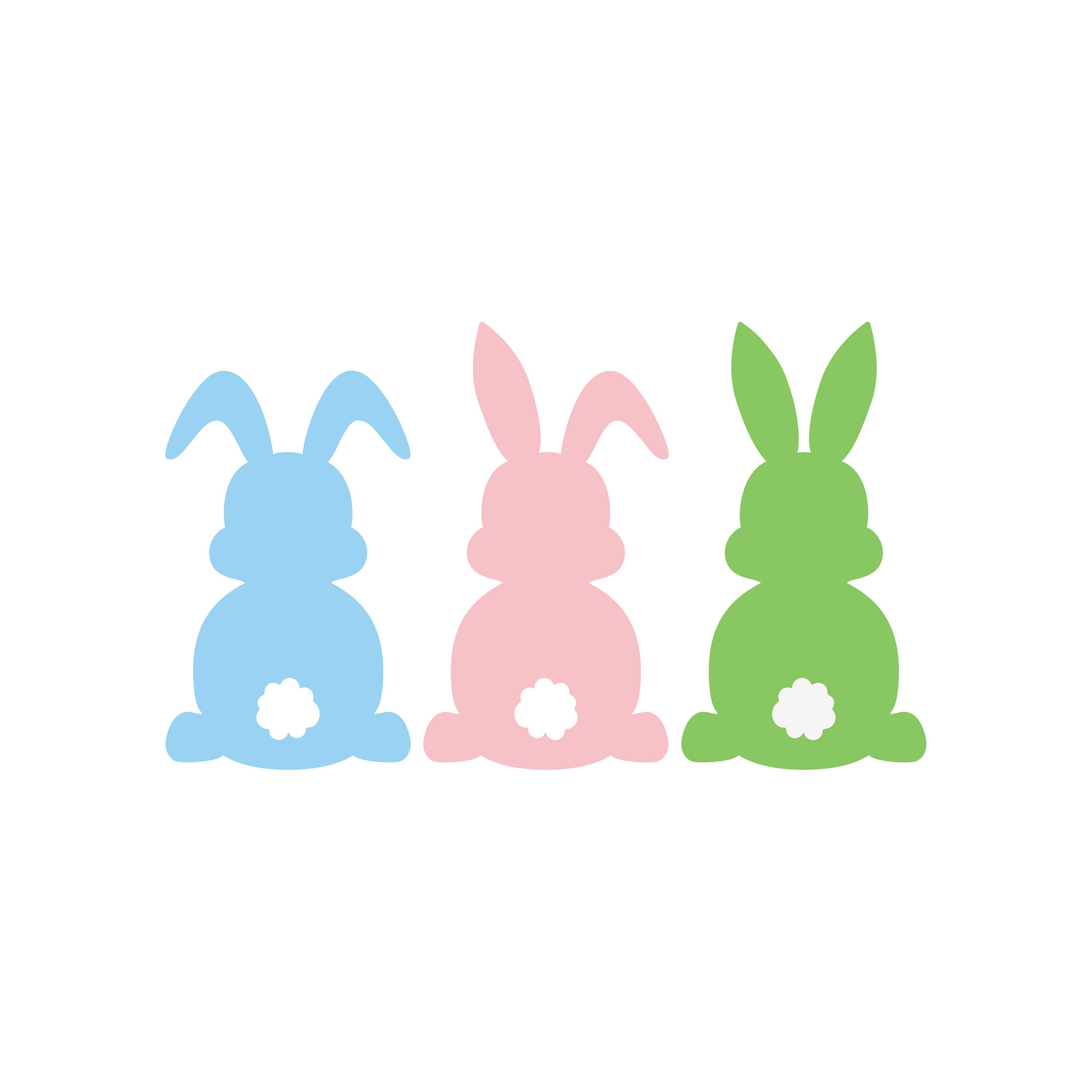 Bunny svg 3 bunnies svg easter bunny SVG three easter | Etsy