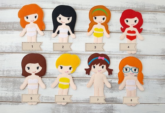 felt dolls and clothes