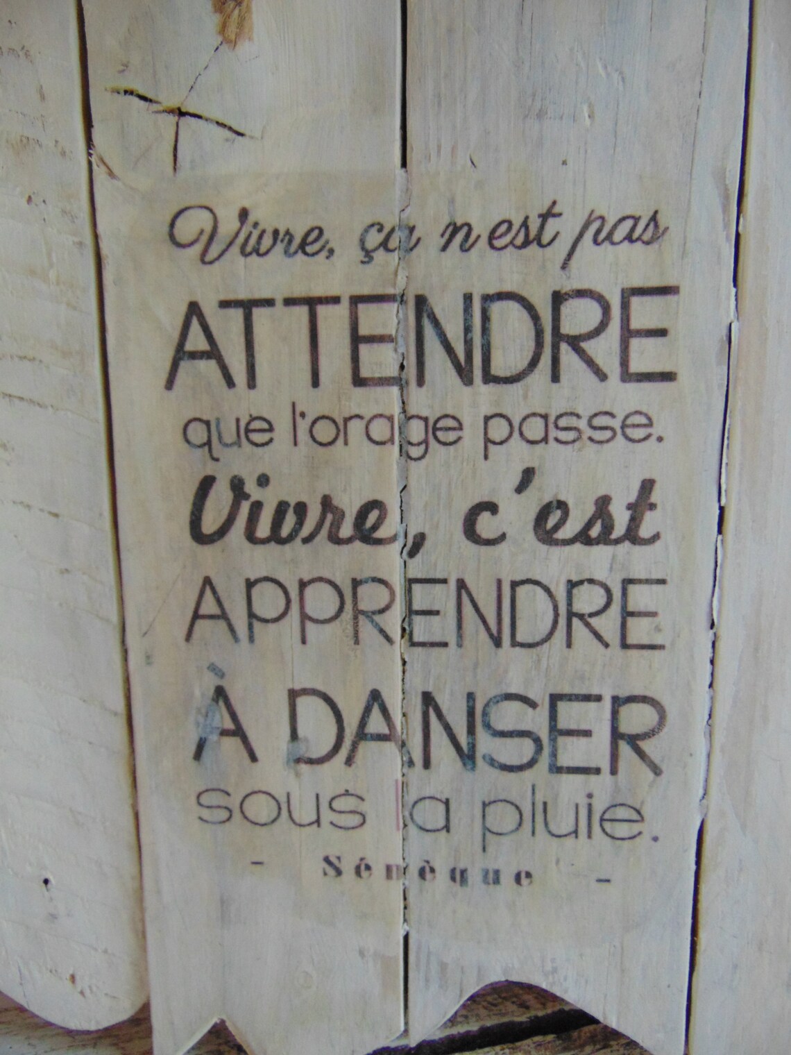 Tableau bois style home déco citation Etsy