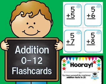 Addition Flashcards 0-12