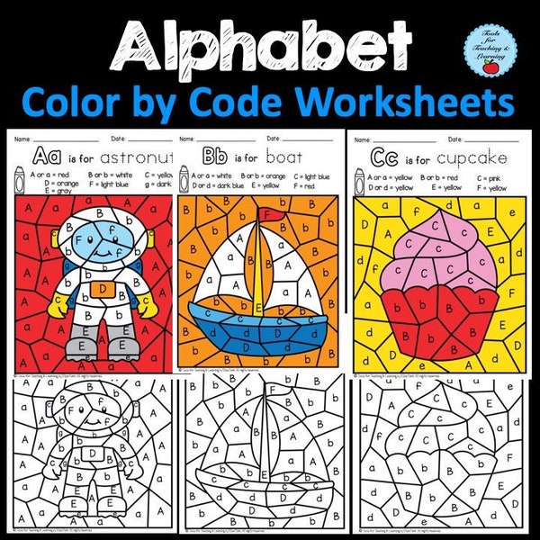 Alphabet Color by Code Worksheets
