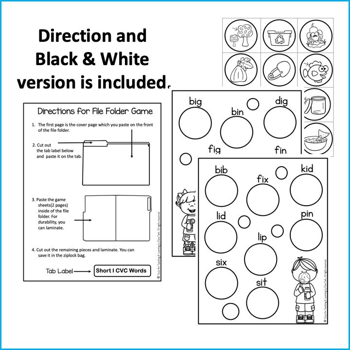 Short I CVC Words | Etsy