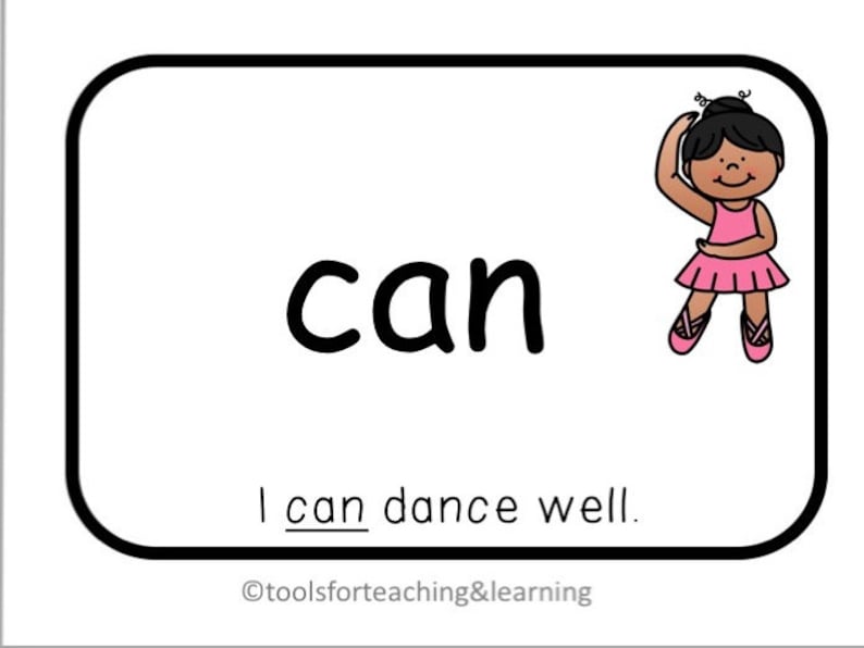 Dolch Pre primer Sight Words With Sentences Flashcards Etsy