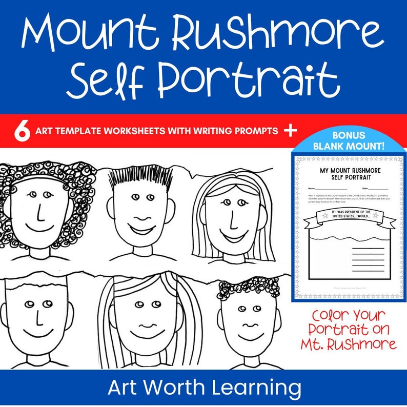 Mount Rushmore Art Selfportrait Etsy